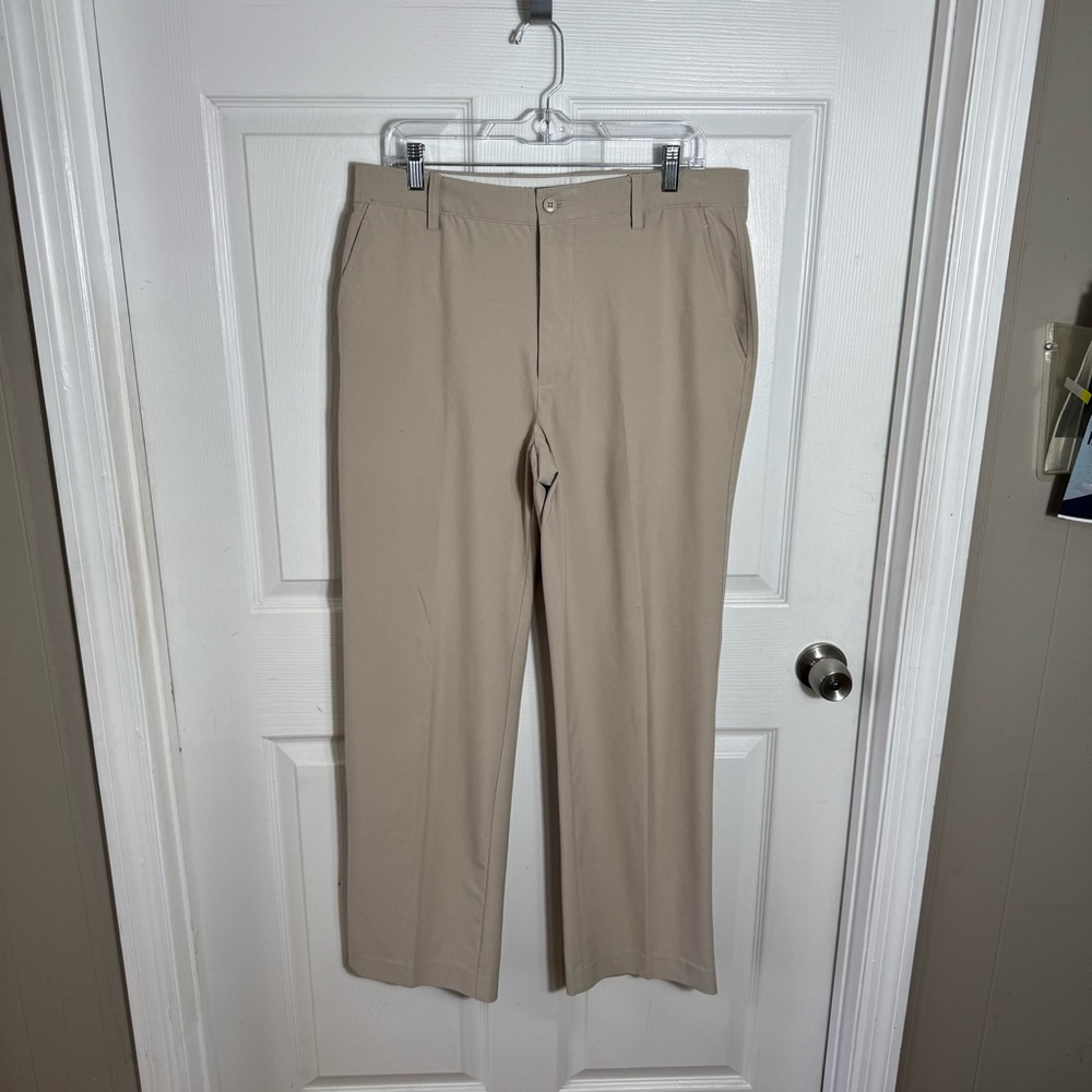 FootJoy Men's Golf Pants 34x32 Khaki Performance Stretch Athletic Fit - Picture 10 of 11